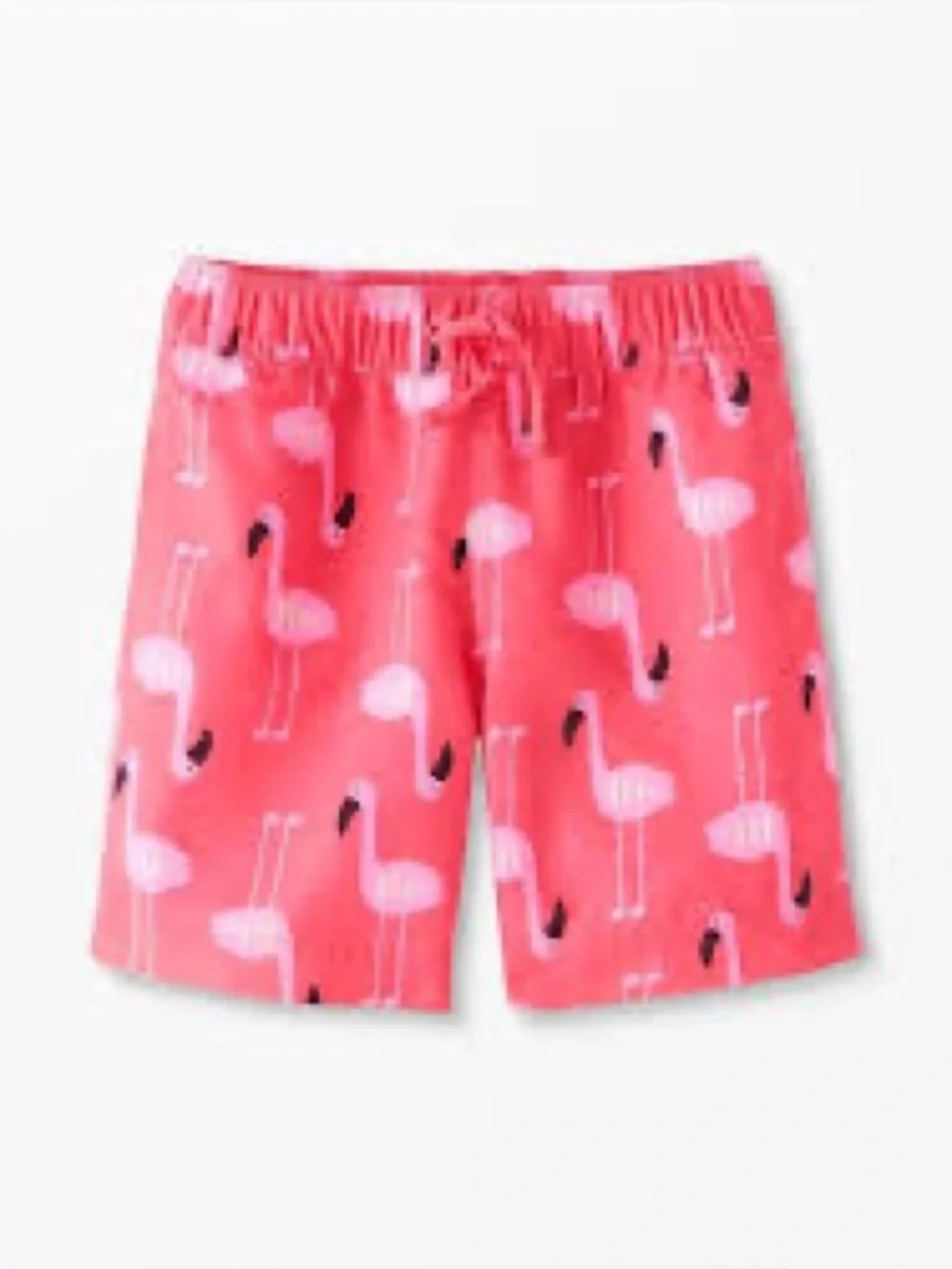 Kids Flamingo Print Swim Shorts - Pink Coral